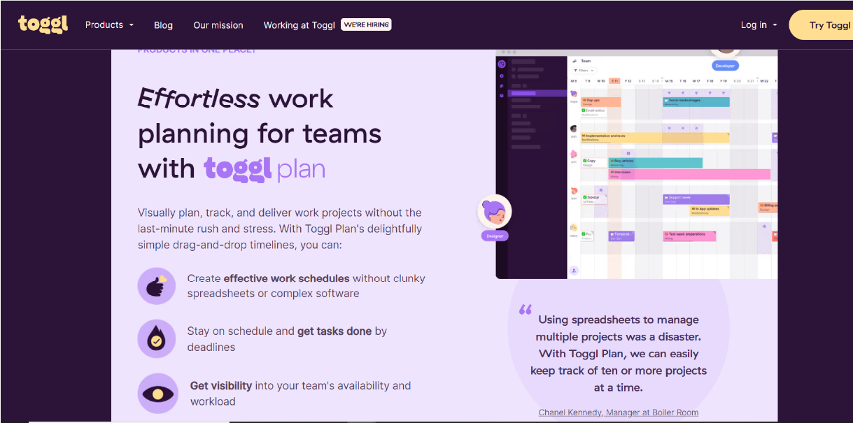 toggl is a tech tool for remote work
